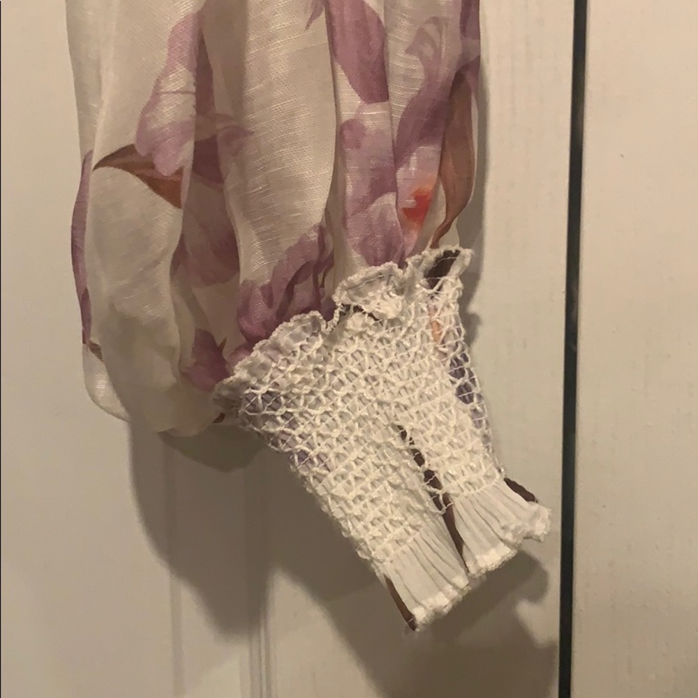 Zimmermann White and Purple Floral Crop Top - Picture 8 of 11